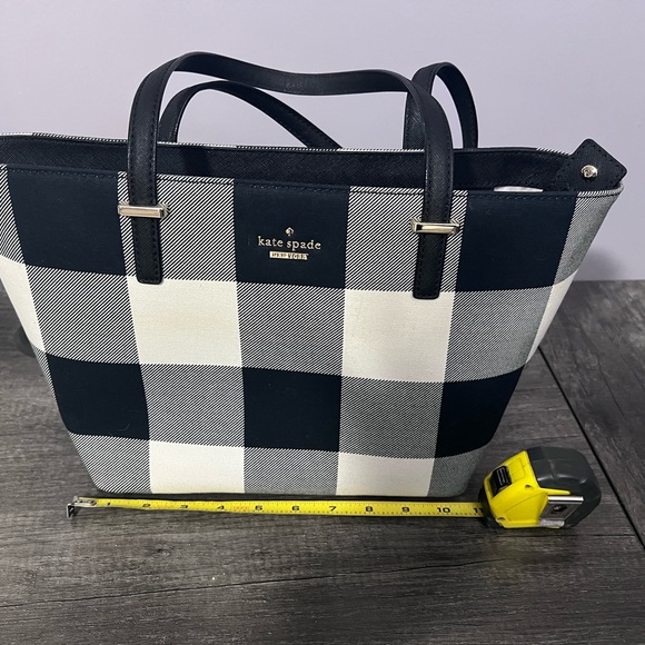 kate spade Handbags - Kate Spade Black and White Plaid Tote